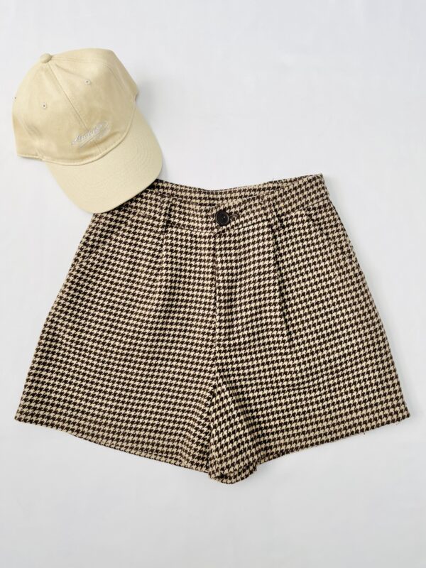 Short cafe de cuadros, Talla S