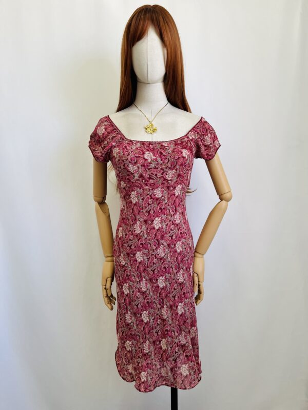 Vestido corto estilo campesina, Talla M