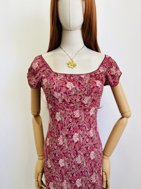 Vestido corto estilo campesina, Talla M - Image 2