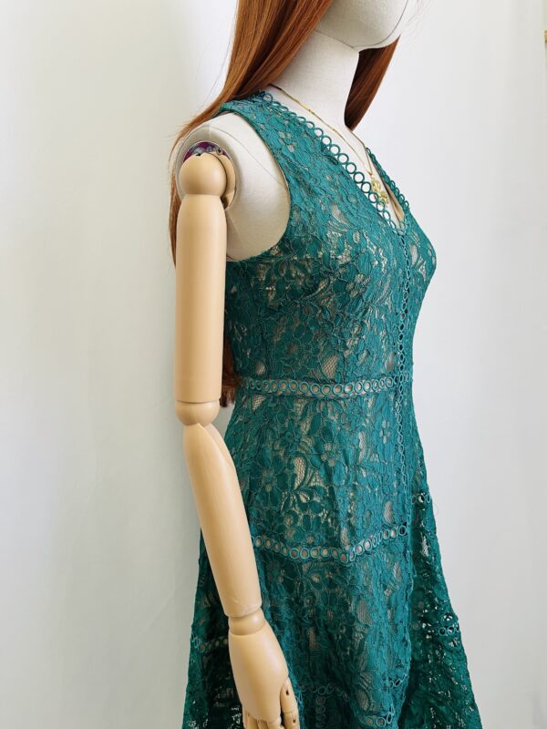 Vestido corte A esmeralda, Talla S - Image 3