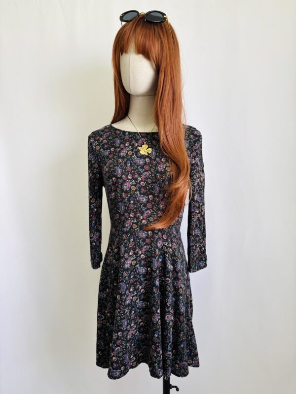 Vestido manga larga estampado, Talla M