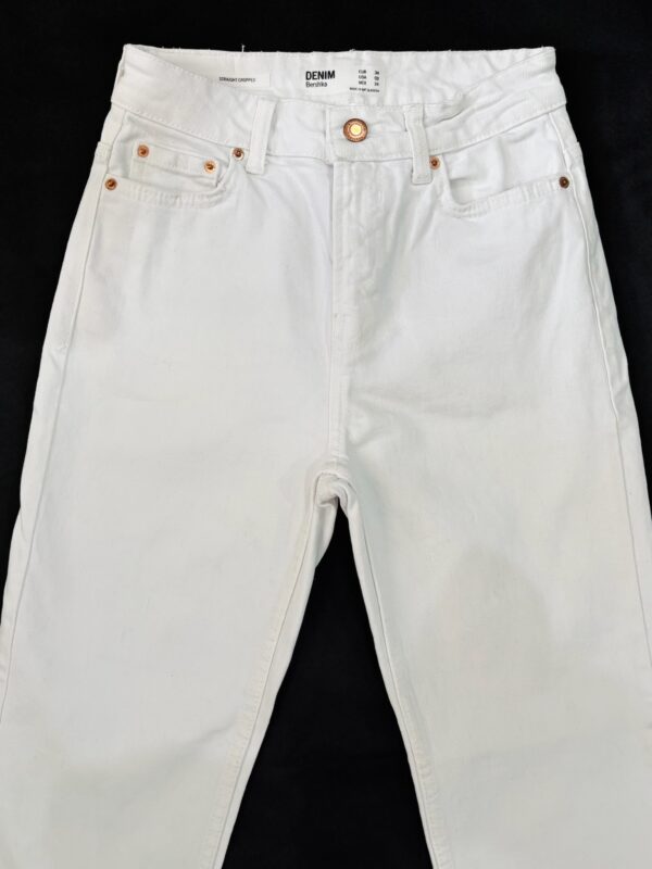 Pantalon blanco corte recto, Talla S - Image 2