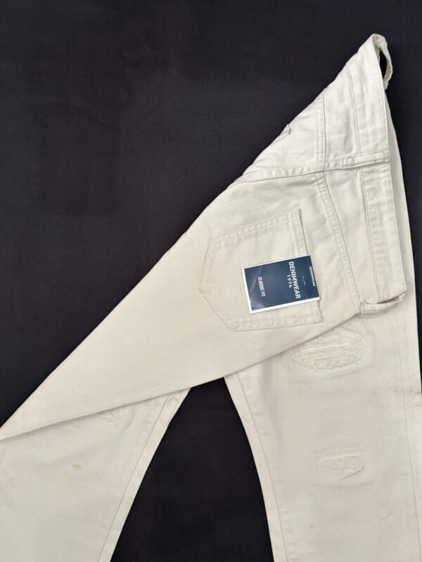Pantalon mom jean color beige, Talla M - Image 3