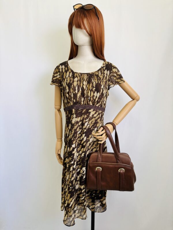 Vestido midi en tonos cafes, Talla L