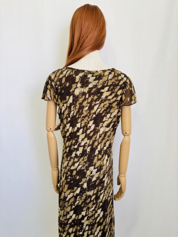 Vestido midi en tonos cafes, Talla L - Image 3