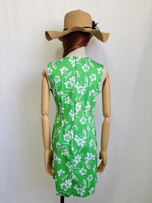 Vestido verde floreado entallado,Talla M - Image 3