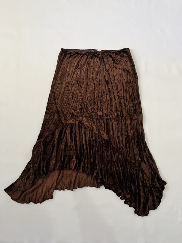 Falda asimétrica café, Talla M-L