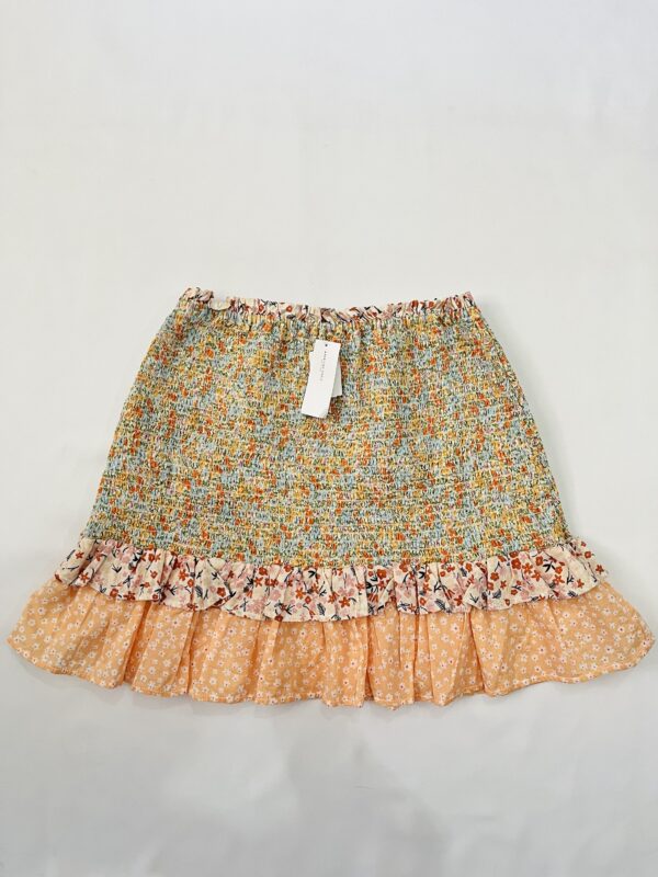 Falda estampada en tonos naranjas, Talla M