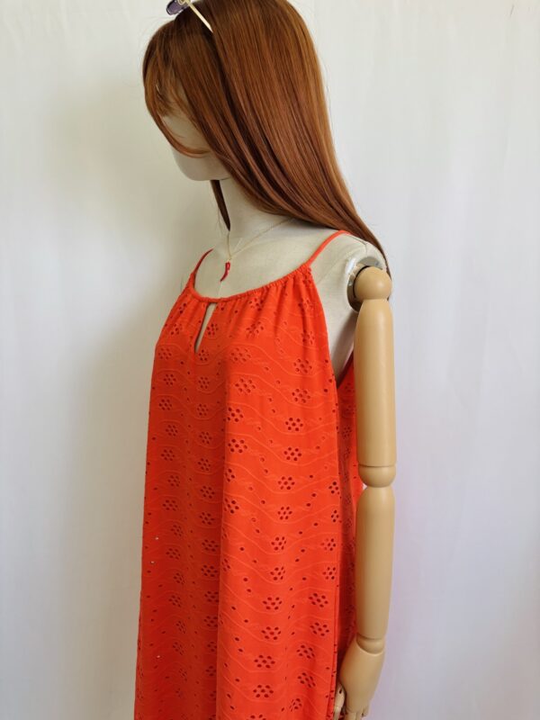 Vestido naranja de tirantes halter, Talla M-L - Image 2