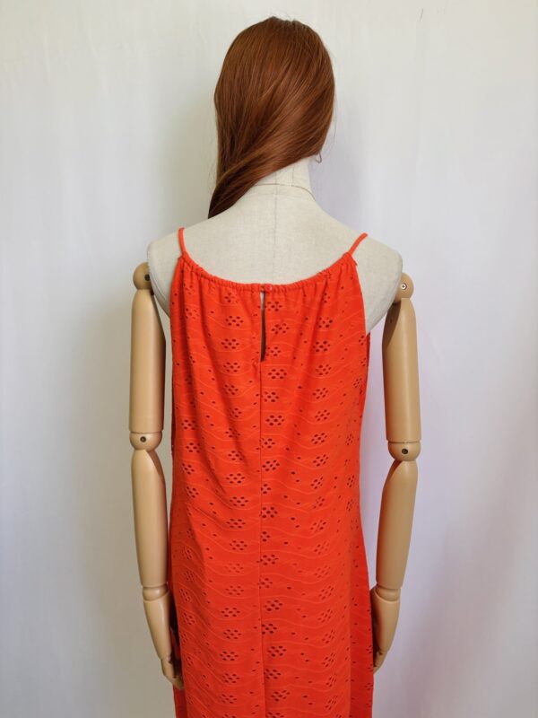 Vestido naranja de tirantes halter, Talla M-L - Image 3