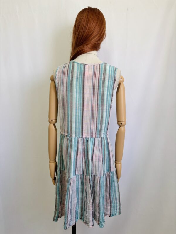 Vestido fresco azul con lineas, Talla M - Image 3