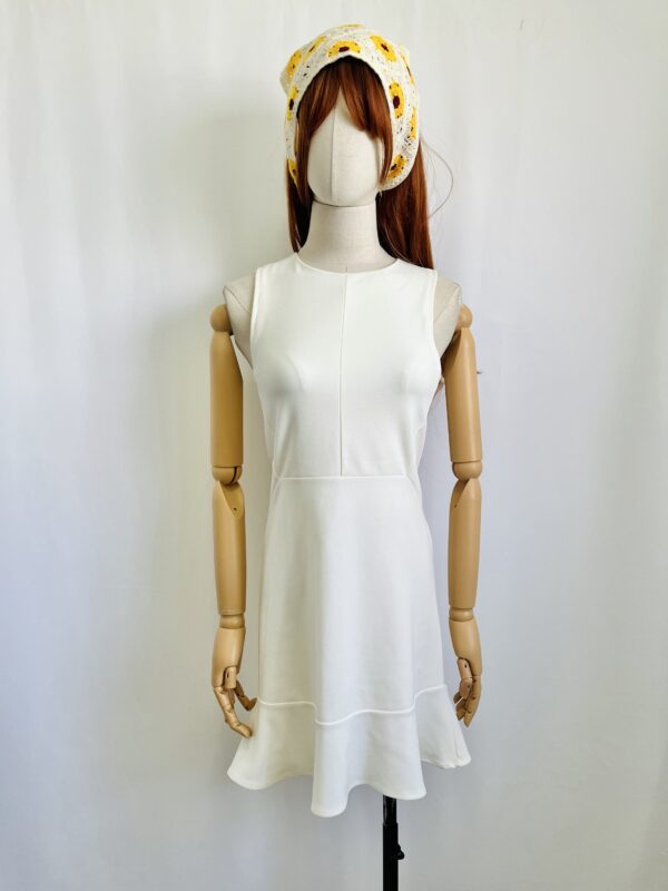 Vestido blanco sin mangas, Talla XS