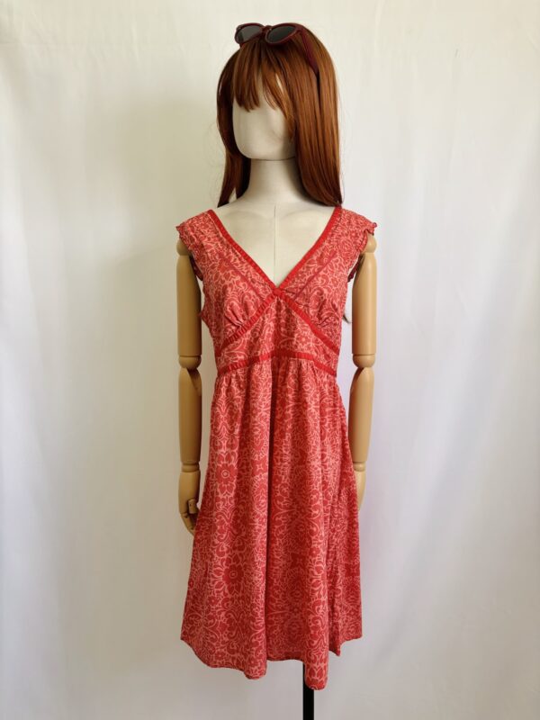 Vestido naranja sin mangas, Talla S-M