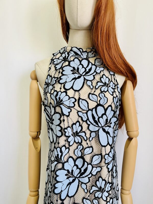 Vestido con encaje azul Talla M - Image 2