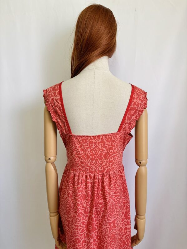 Vestido naranja sin mangas, Talla S-M - Image 3