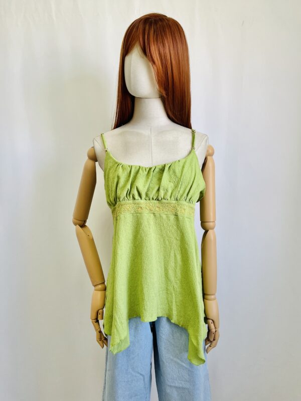 Blusa verde de tirantes, Talla M-L