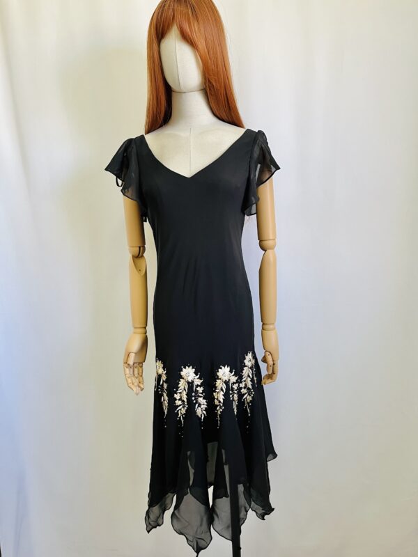 Vestido negro corte fluido, Talla M