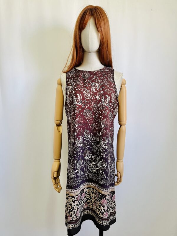Vestido midi estampado bohemio, Talla M-L