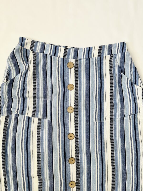 Falda larga azul rayada, Talla S - Image 3