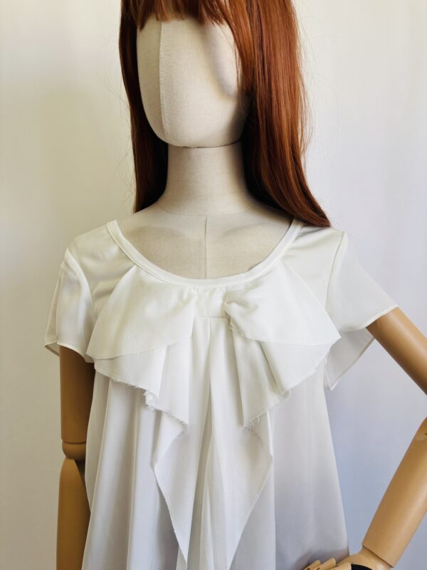 Blusa vaporosa con moño, Talla M-L - Image 2