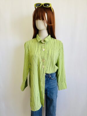 Camisa larga verde , Talla M