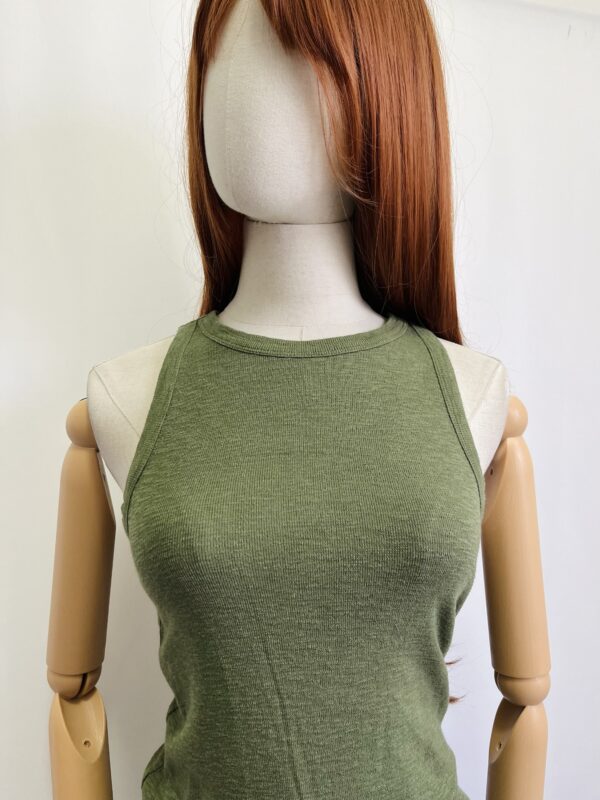 Tank top verde militar, Talla S - Image 2