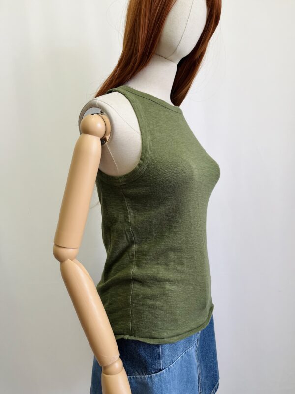 Tank top verde militar, Talla S - Image 3