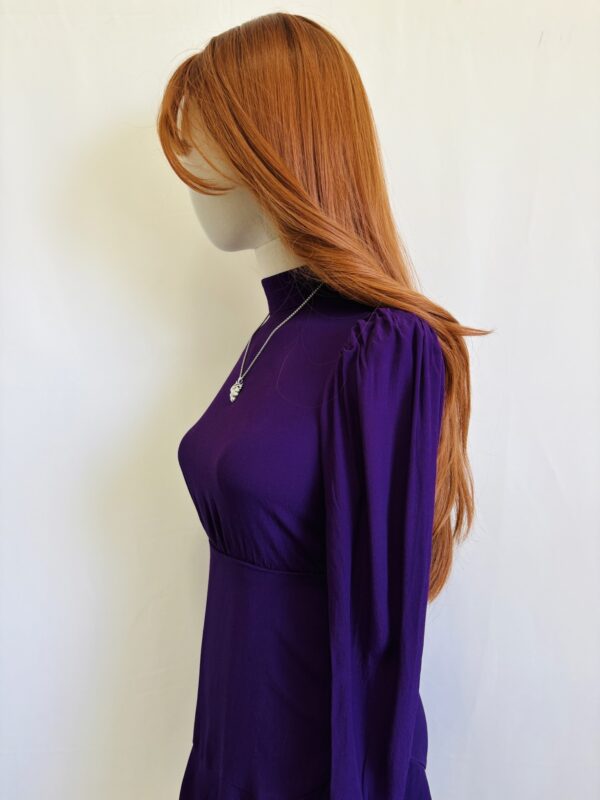 Vestido corto morado manga larga, Talla XS-S - Image 2