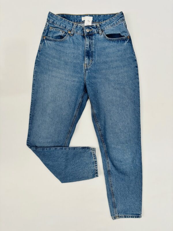 Mom jeans rectos slim fit, Talla M
