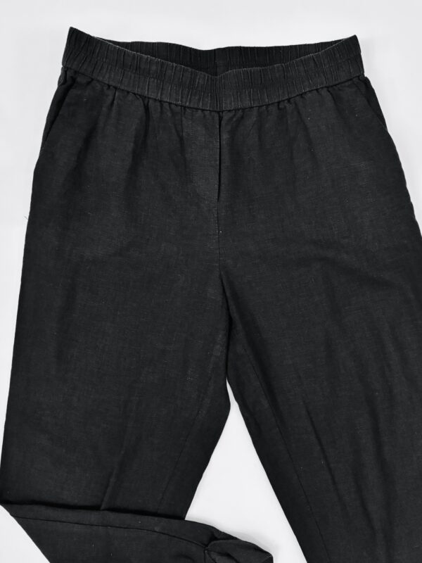 Pantalón negro de lino, Talla M-L - Image 2