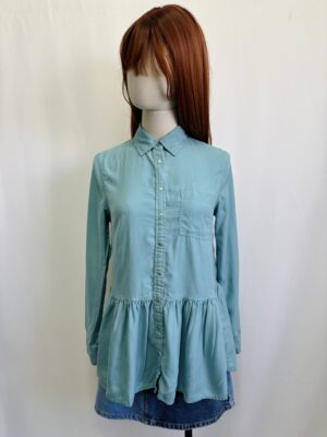 Camisa azul olan Talla XS