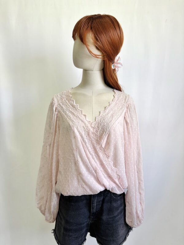Pantiblusa de encaje rosa Talla XL