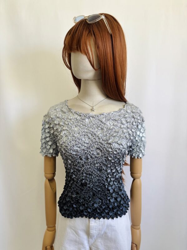 Blusa degradada con textura, Talla S-M