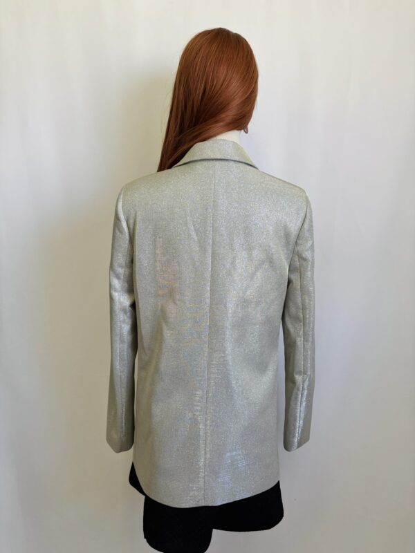 Blazer plateado de brillos, Talla XS-S - Image 3
