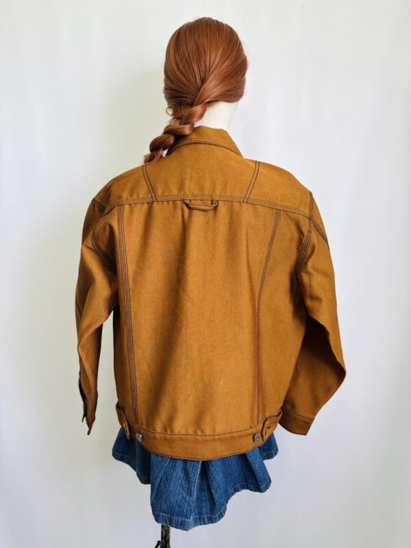 Chamarra naranja de mezclilla, Talla L - Image 3