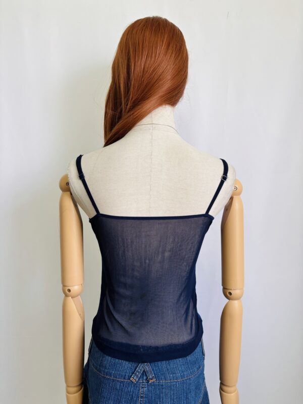 Top azul de terciopelo, Talla S-M - Image 3