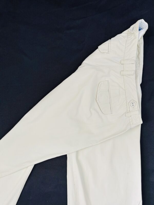 Pantalón de vestir beige corte wide leg, Talla S - Image 3