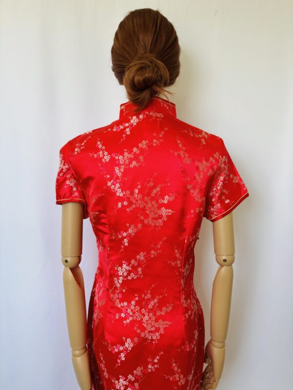 Vestido rojo estilo Qipao, Talla M-L - Image 3