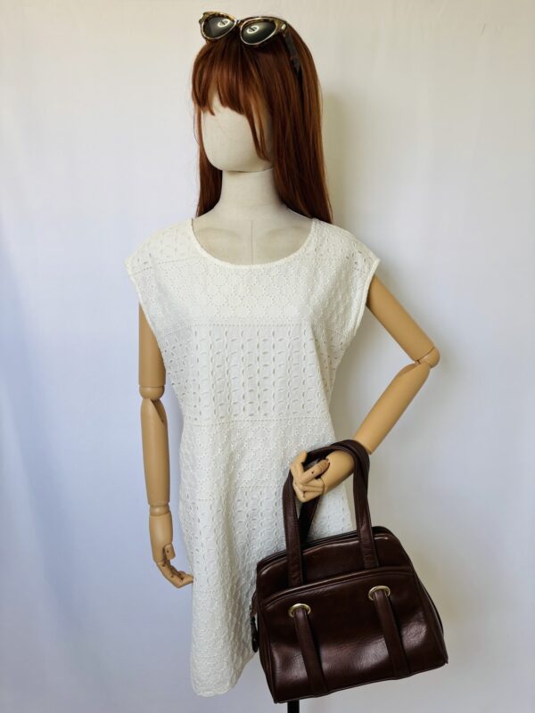 Vestido blanco troquelado, Talla S