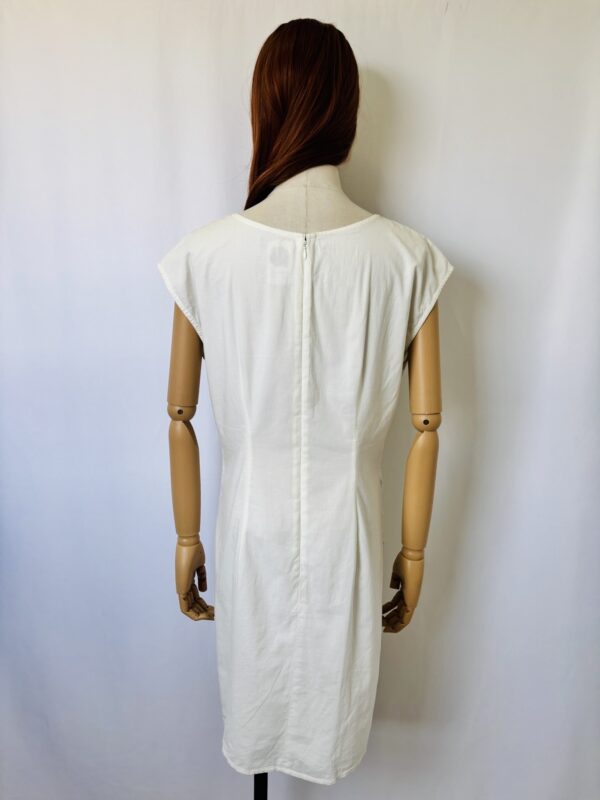 Vestido blanco troquelado, Talla S - Image 3