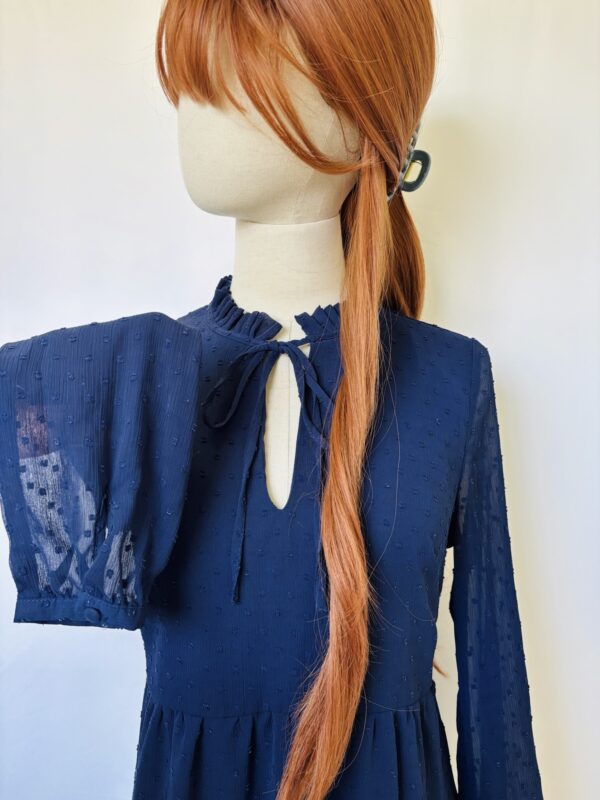 Vestido azul navy olanes, Talla S - Image 2