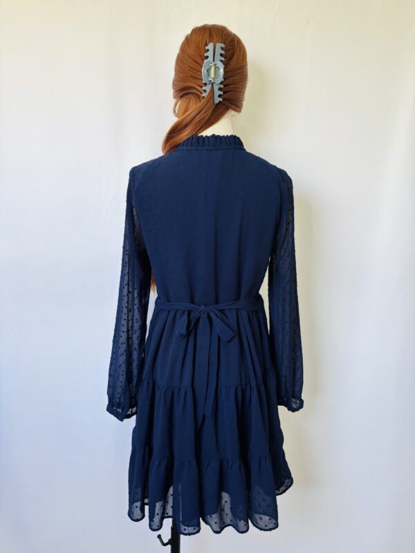 Vestido azul navy olanes, Talla S - Image 3