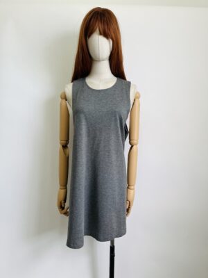 Vestido tirantes gris Talla grande