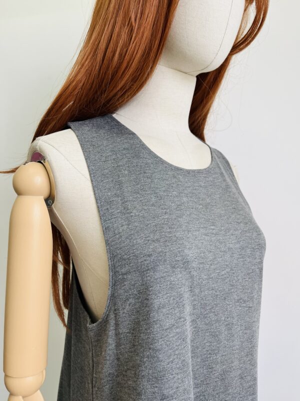 Vestido tirantes gris Talla grande - Image 2