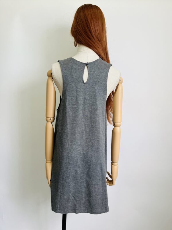 Vestido tirantes gris Talla grande - Image 3