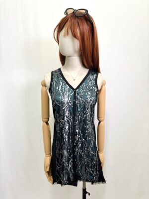 Vestido lentejuelas Vera Wang Talla S