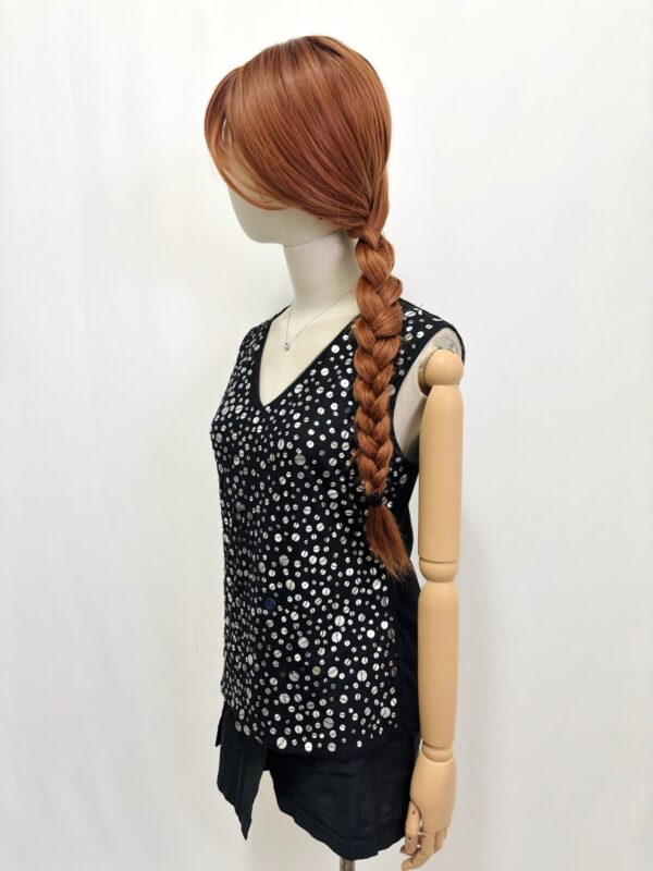 Blusa lentejuelas plata Talla M - Image 3