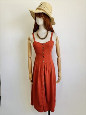 Vestido midi botones Talla S