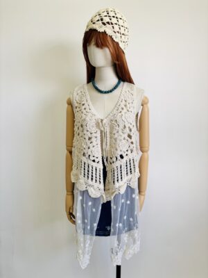 Chaleco boho encaje Talla M-L