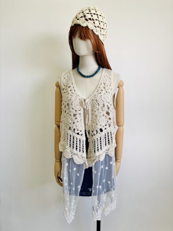 Chaleco boho encaje Talla M-L